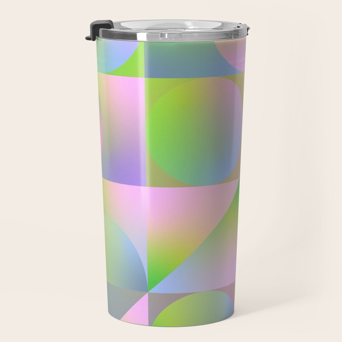 summer pastel gradient shapes Travel Mug Gallery Image 3