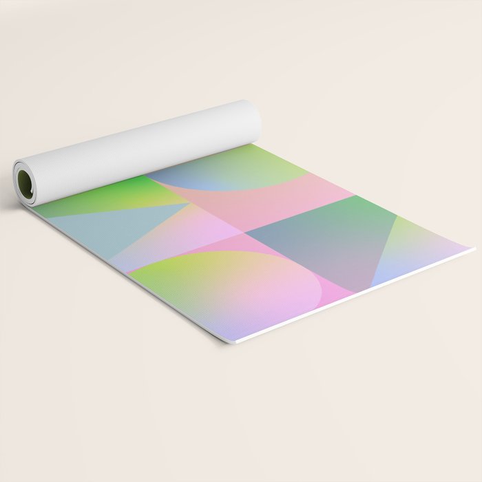 summer pastel gradient shapes Yoga Mat Gallery Image 2