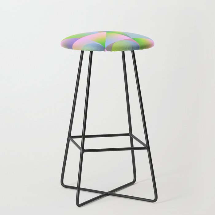 summer pastel gradient shapes Stool Gallery Image 1
