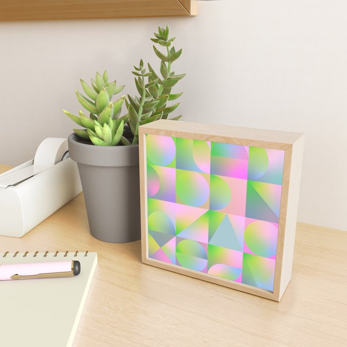 summer pastel gradient shapes Mini Art Print Gallery Image 2
