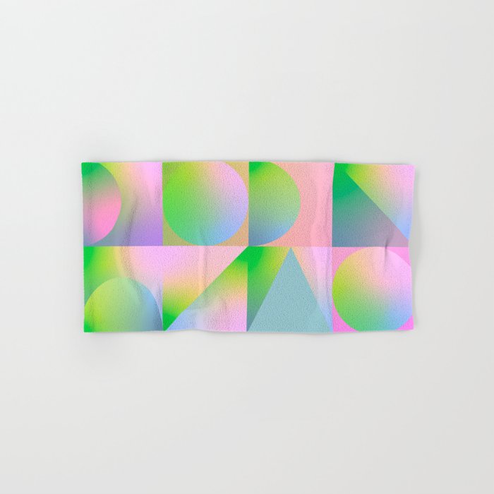 summer pastel gradient shapes Bath Towel Gallery Image 1