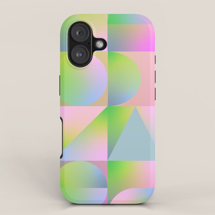 summer pastel gradient shapes iPhone Case Gallery Image 1