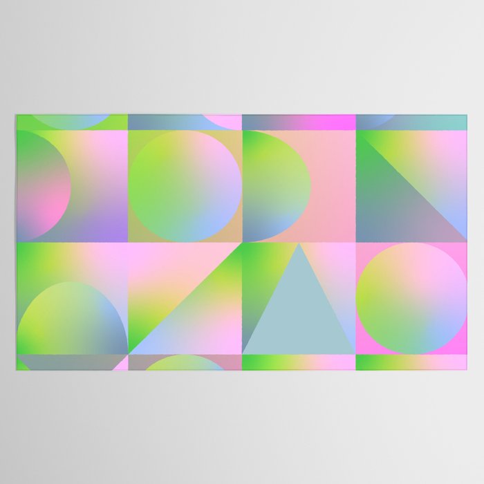 summer pastel gradient shapes Tablecloth Gallery Image 2