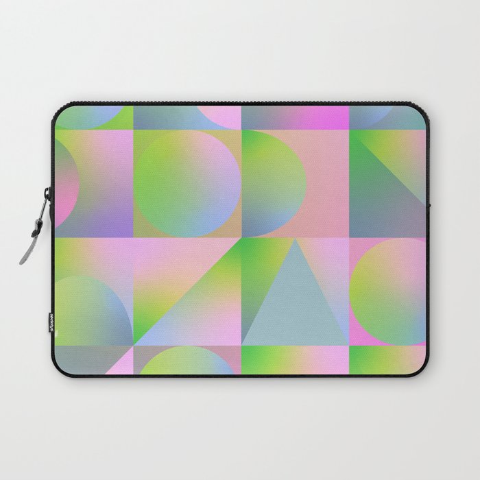 summer pastel gradient shapes Laptop Sleeve Gallery Image 1