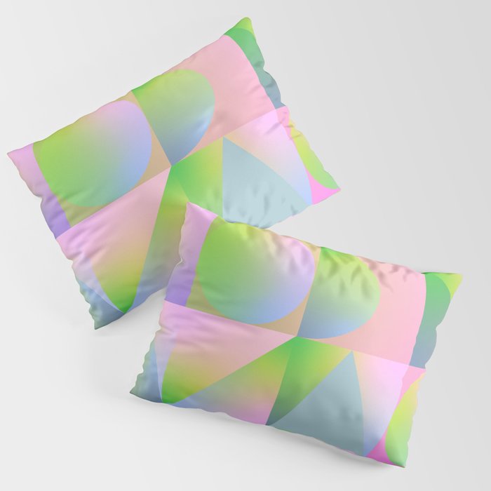 summer pastel gradient shapes Pillow Sham Gallery Image 3