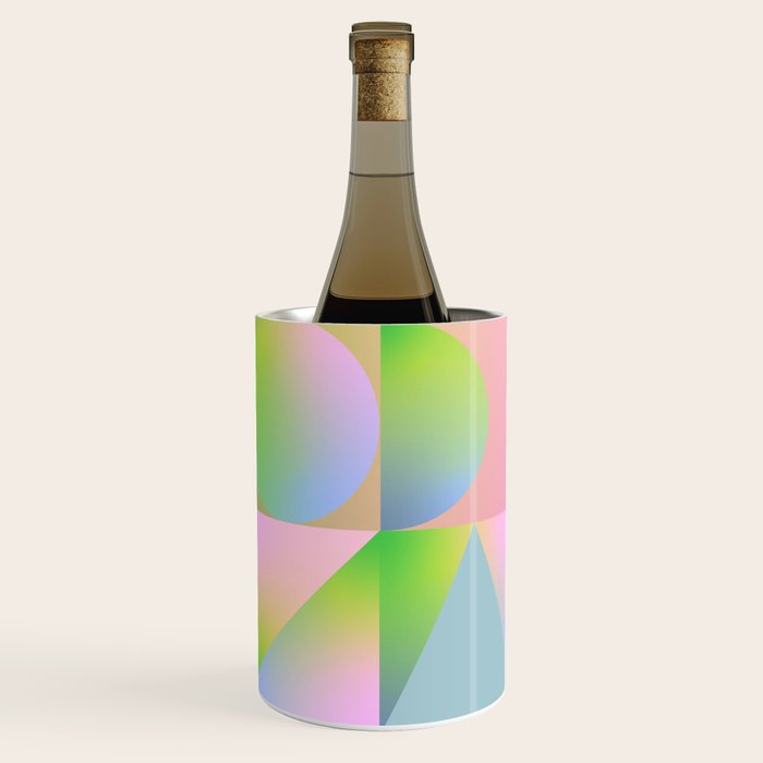 summer pastel gradient shapes Wine Chiller Gallery Image 1