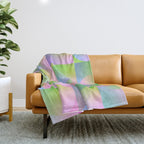 summer pastel gradient shapes Throw Blanket Gallery Image 1