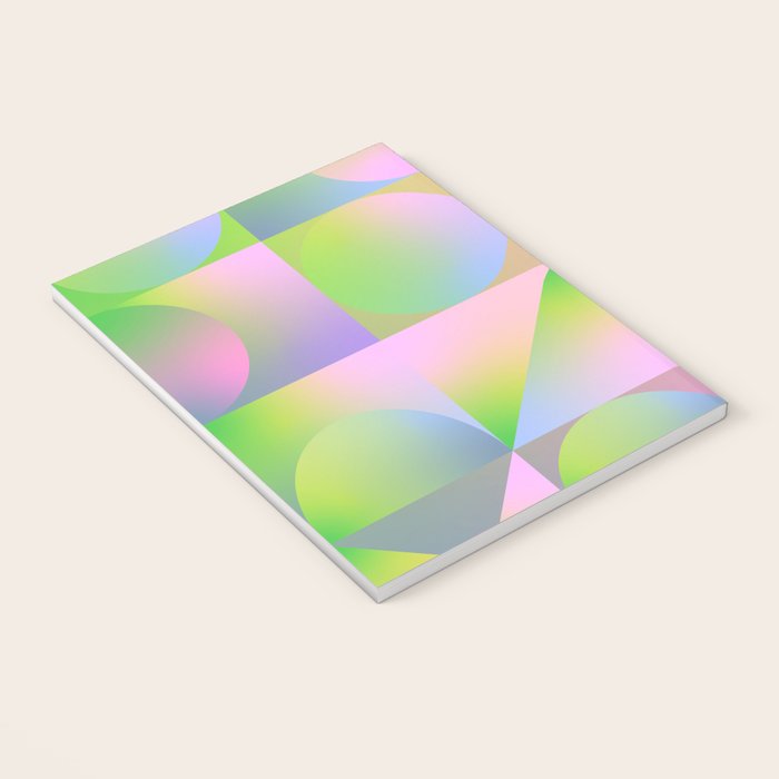 summer pastel gradient shapes Notebook Gallery Image 3