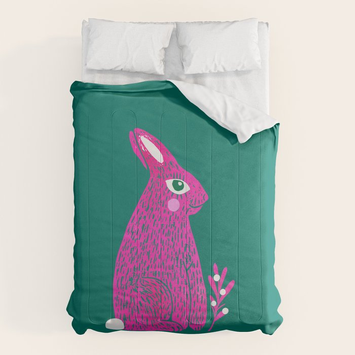 Pink Rabbit Comforter Gallery Image 1