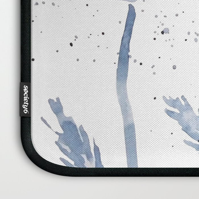 4 indigo abstract dandelion 2 Laptop Sleeve Gallery Image 3