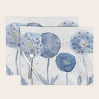 4 indigo abstract dandelion 2 Placemat Gallery Image 1