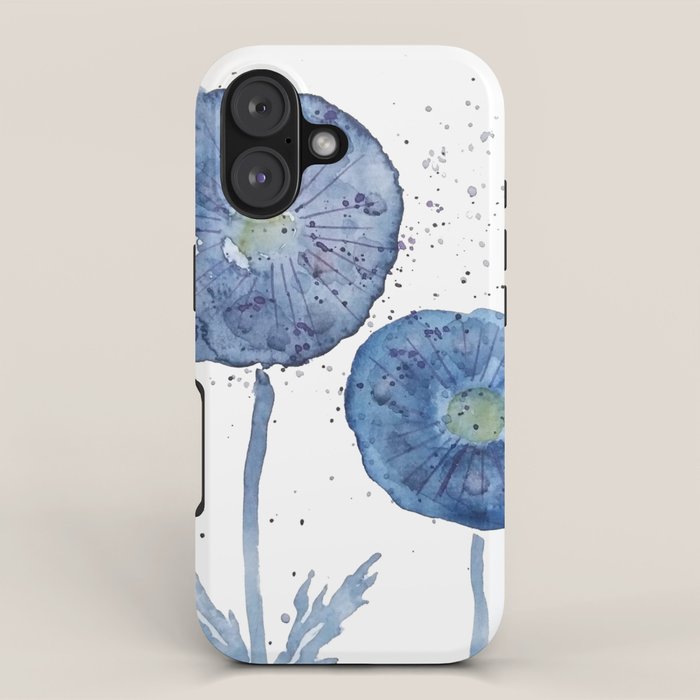 4 indigo abstract dandelion 2 iPhone Case Gallery Image 1