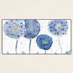 4 indigo abstract dandelion 2 Desk Mat Gallery Image 3