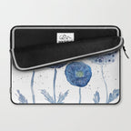 4 indigo abstract dandelion 2 Laptop Sleeve Gallery Image 2
