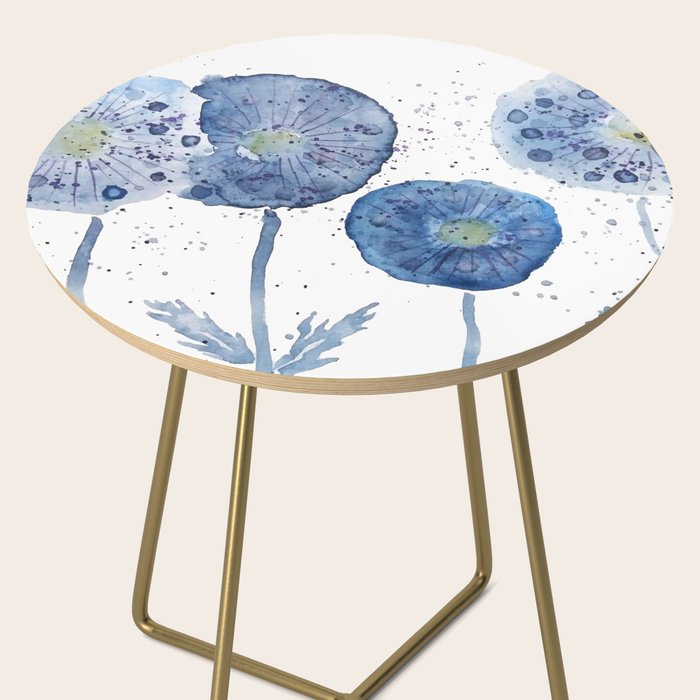 4 indigo abstract dandelion 2 Side Table Gallery Image 2
