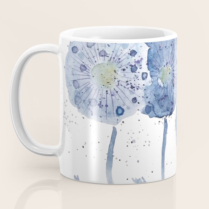 4 indigo abstract dandelion 2 Coffee Mug Gallery Image 3