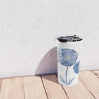 4 indigo abstract dandelion 2 Travel Mug Gallery Image 4