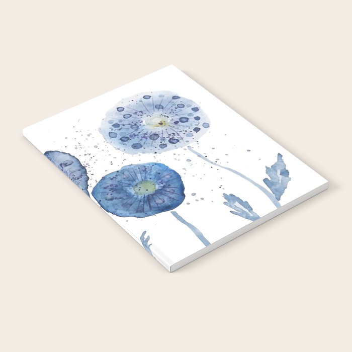 4 indigo abstract dandelion 2 Notebook Gallery Image 2