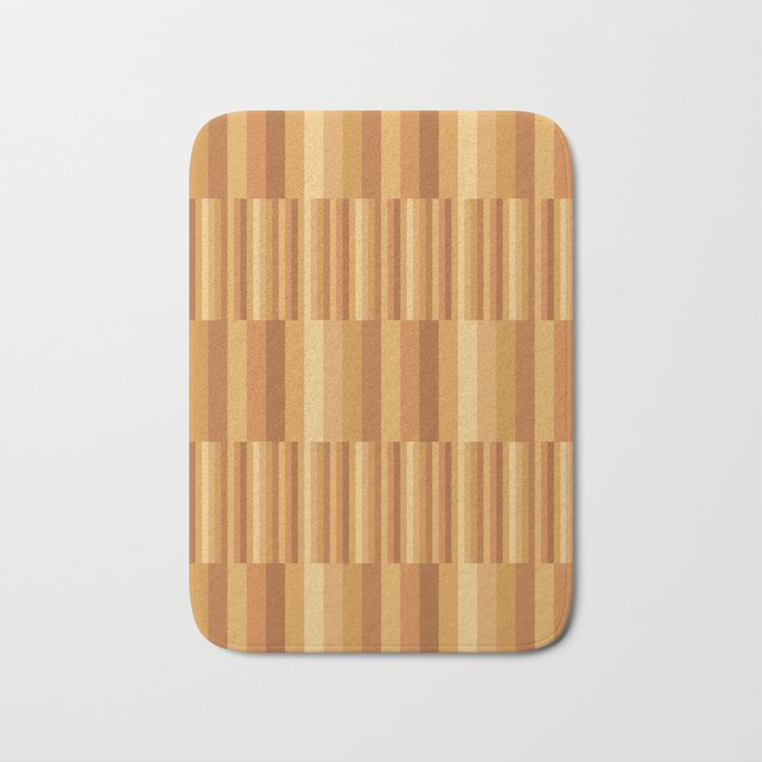 Mixed Stripes Pattern XII Orange Tones Bath Mat Gallery Image 1