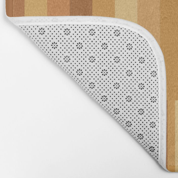 Mixed Stripes Pattern XII Orange Tones Bath Mat Gallery Image 2