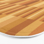 Mixed Stripes Pattern XII Orange Tones Bath Mat Gallery Image 3