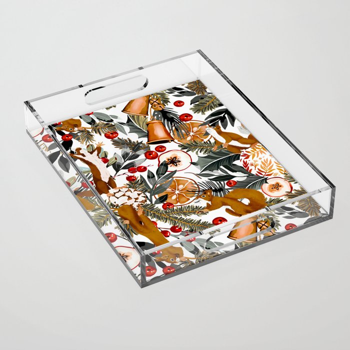 Squirrels on the Christmas tree I Acrylic Tray Gallery Image 1
