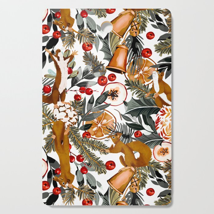 Squirrels on the Christmas tree I Cutting Board Gallery Image 1