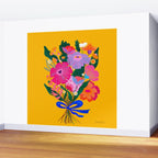 flower bouquet Pink Tangerine Wall Mural Gallery Image 2