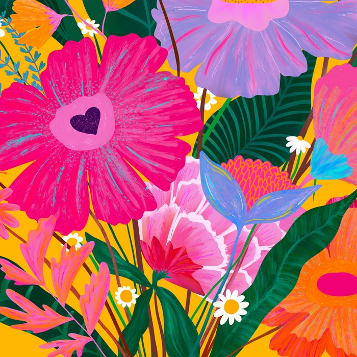 flower bouquet Pink Tangerine Coffee Mug Gallery Image 2