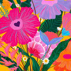 flower bouquet Pink Tangerine Coffee Mug Gallery Image 2