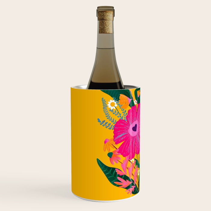 flower bouquet Pink Tangerine Wine Chiller Gallery Image 2