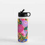 flower bouquet Pink Tangerine Water Bottle Gallery Image 1