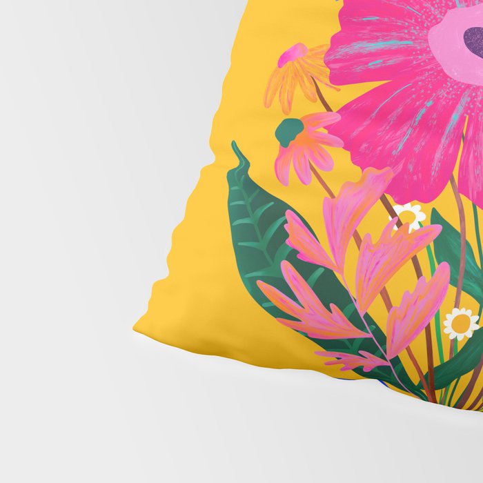 flower bouquet Pink Tangerine Pillow Sham Gallery Image 4
