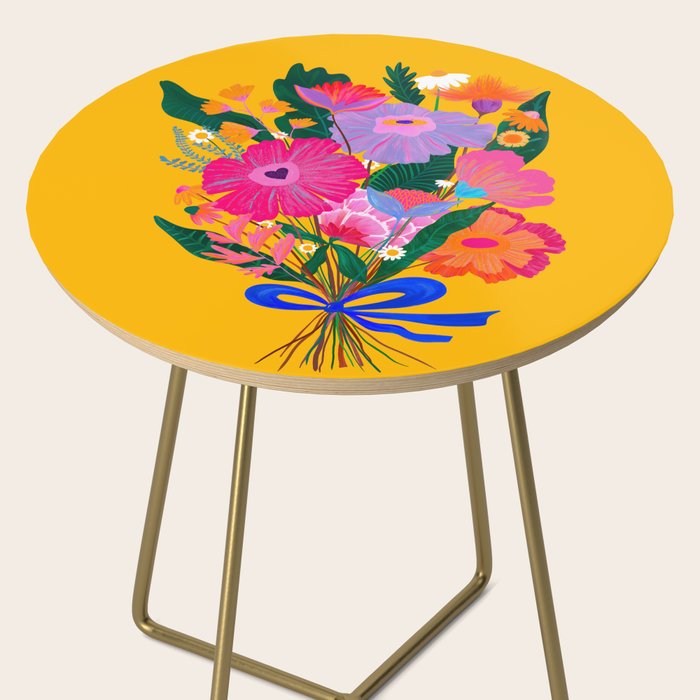 flower bouquet Pink Tangerine Side Table Gallery Image 2