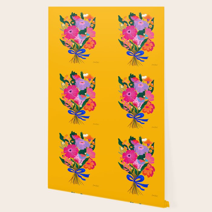 flower bouquet Pink Tangerine Wallpaper Gallery Image 2