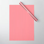 Minimal Arch XXIX Coral Pink Modern Geometric Lines Wrapping Paper Gallery Image 1