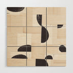 Geometric Moonscape Wood Wall Art Gallery Image 1