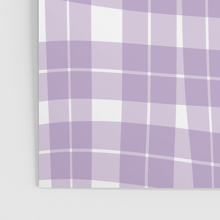 Wavy Plaid Lilac White Poster Gallery Image 3