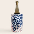 Floral Blooms, Pink, Blue, Gray Wine Chiller Gallery Image 1