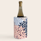 Floral Blooms, Pink, Blue, Gray Wine Chiller Gallery Image 2