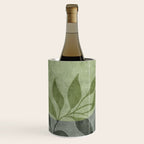 Serene Foliage Earthy Greenery Art Wine Chiller Gallery Image 2
