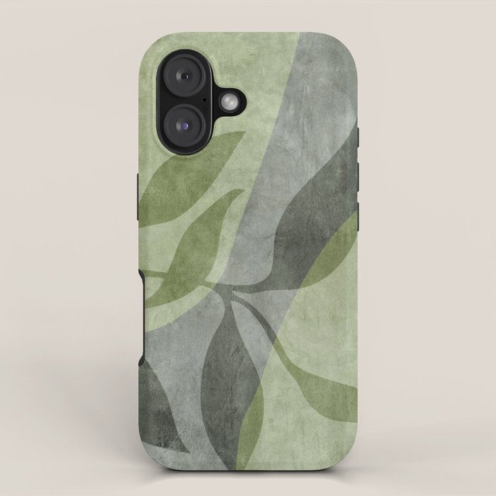 Serene Foliage Earthy Greenery Art iPhone Case Gallery Image 1