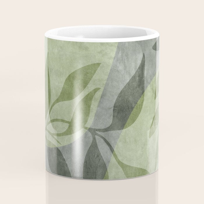 Serene Foliage Earthy Greenery Art Coffee Mug Gallery Image 4