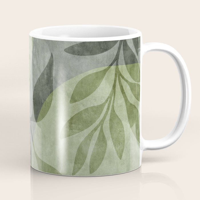 Serene Foliage Earthy Greenery Art Coffee Mug Gallery Image 1
