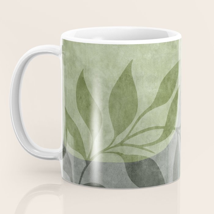 Serene Foliage Earthy Greenery Art Coffee Mug Gallery Image 3