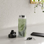Serene Foliage Earthy Greenery Art Water Bottle Gallery Image 4
