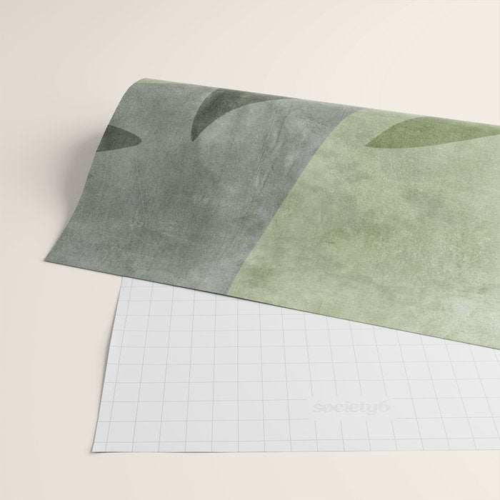 Serene Foliage Earthy Greenery Art Wrapping Paper Gallery Image 2