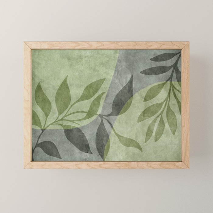 Serene Foliage Earthy Greenery Art Mini Art Print Gallery Image 1