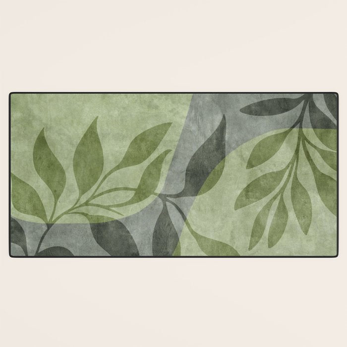 Serene Foliage Earthy Greenery Art Desk Mat Gallery Image 3