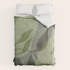 Serene Foliage Earthy Greenery Art Comforter Gallery Image 6